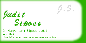 judit siposs business card
